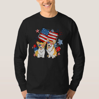 Camiseta 4th Of July Corgi Dog Independence Day Patriotic