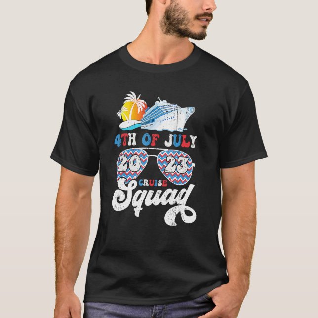 Camiseta 4th Of July Cruise Squad 2023 Patriotic American F (Frente)