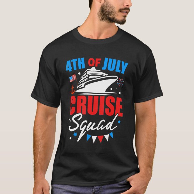 Camiseta 4th Of July Cruise Squad 2023 Usa Patriotic Americ (Frente)