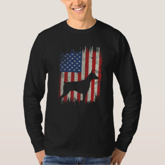 Camiseta 4th Of July Doberman American Flag Patriotic Dog L