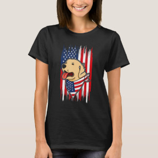 Camiseta 4th of July Dog USA Independence Day American Holi