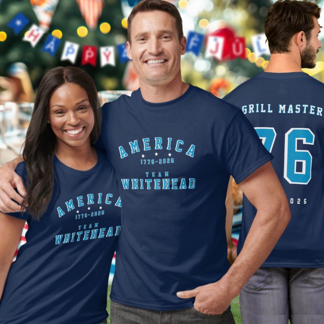 Camiseta 4th Of July Family Photos Matching Group Customize (Criador carregado)