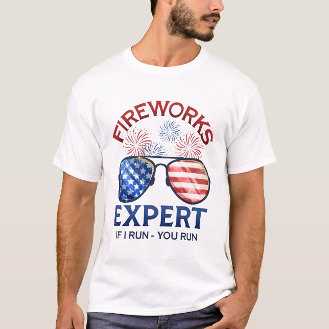 Camiseta 4th of July Fireworks Expert (Frente)
