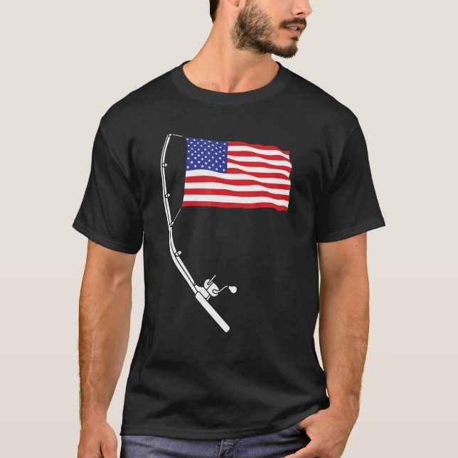 Camiseta 4th Of July Fishing Patirotic Fisherman Military V (Frente)