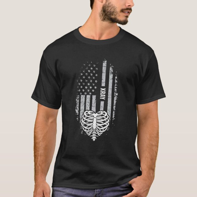 Camiseta 4th of July for a Patriotic X Ray Tech (Frente)