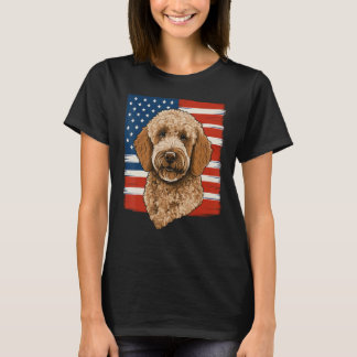 Camiseta 4th Of July Goldendoodle on Patriotic American Gol