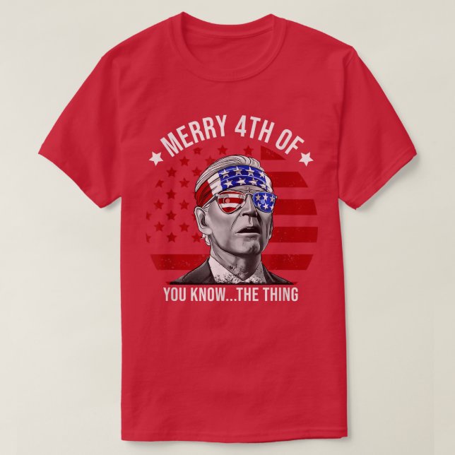 Camiseta 4th of July Merry 4th of You Know  (Frente do Design)