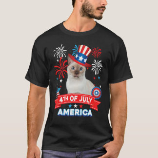 Camiseta 4th Of July Patriotic Day Tonkinese Cat Independen