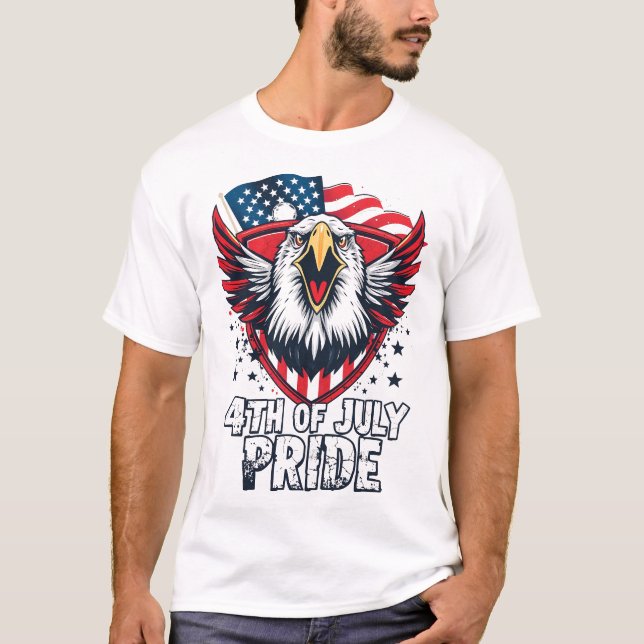 Camiseta 4th of July Pride | Independence Day T-Shirt (Frente)