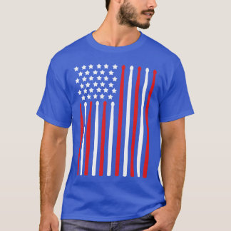 Camiseta 4th OF July S Flag Percussion Instrument Dummer fr
