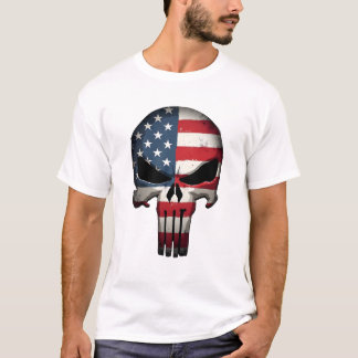 Camiseta 4th Of July Shirt For Women Men American Flag Skul