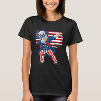 Camiseta 4th Of July Shirts For Kids Funny Dabbing Uncle Sa