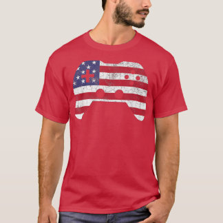 Camiseta 4th Of July T Video Game Gamer Kids Boys Men USA