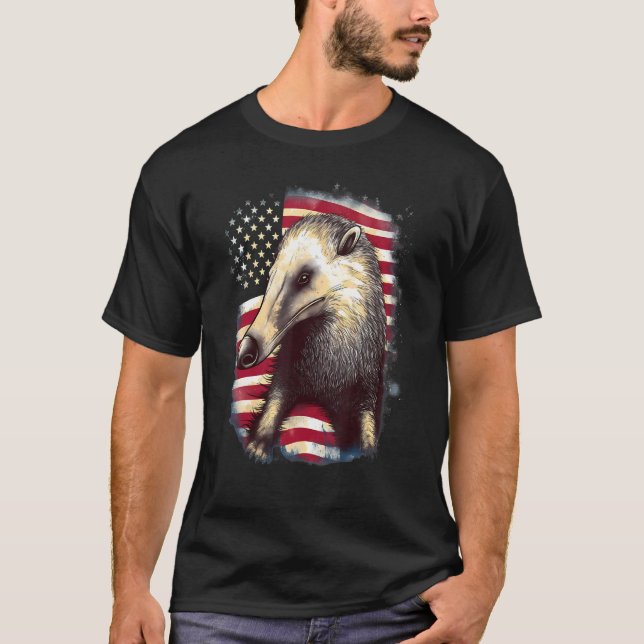 Camiseta 4th Of July US Flag Anteater (Frente)