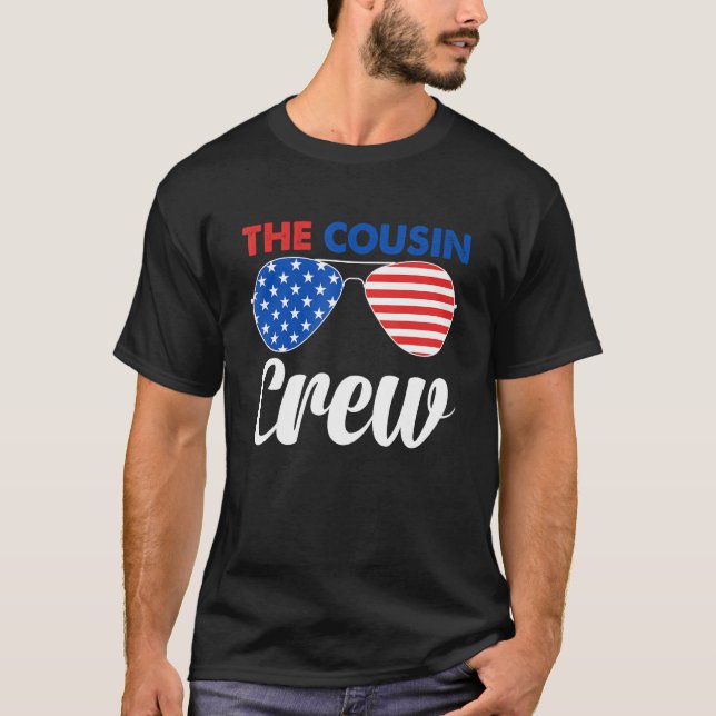 Camiseta 4th Of July Us Flag Popsicl The Cousin Crew (Frente)