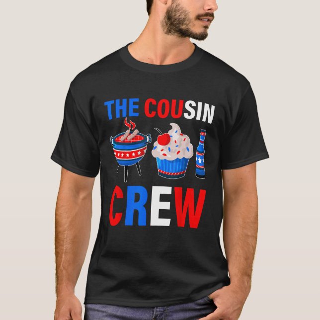 Camiseta 4th Of July Us Flag Popsicl The Cousin Crew 1 (Frente)