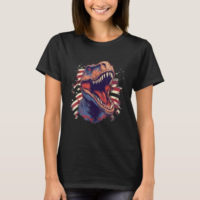 Camiseta 4th Of July US Flag Rex (Frente)