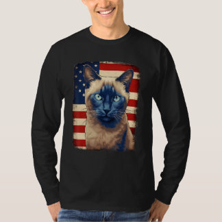 Camiseta 4th Of July US Flag Tonkinese Cat