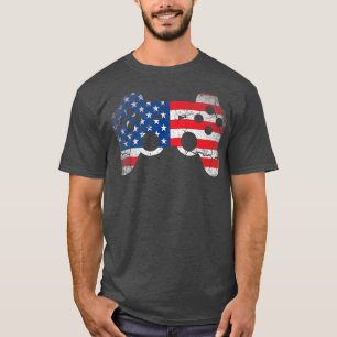 Camiseta 4th Of July USA Flag Video Game Patriotic Video Ga