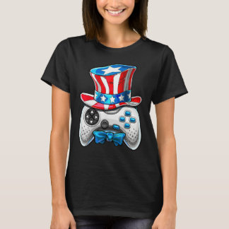 Camiseta 4th Of July Video Game American Flag Uncle Sam Gam
