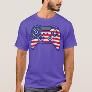 Camiseta 4th Of July Video Game Gamer Kids Boys Men USA Gam