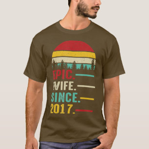 Camiseta 4th Wedding Anniversary for Women Her Epic Wife