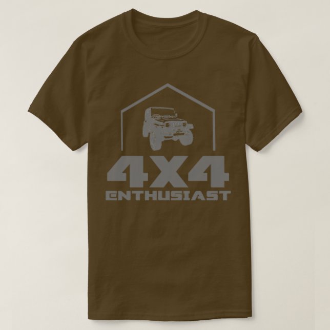Camiseta 4X4 Entusiasta 4WD T (Frente do Design)