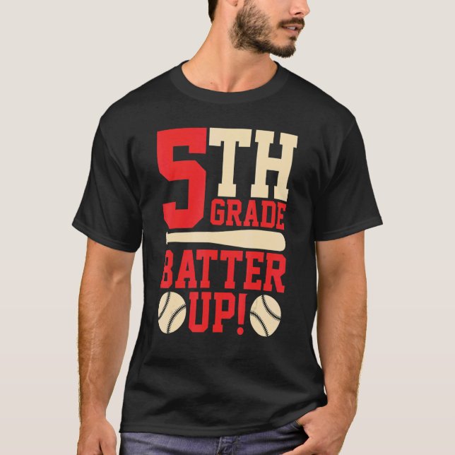 Camiseta 5ª série Bata Baseball Softbol De Volta à Escola (Frente)