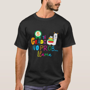 Camiseta 5º ano Sem problema lhama Volta às aulas