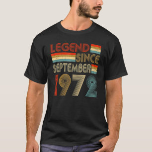 Camiseta 50ª Legenda de aniversário desde setembro de 1972