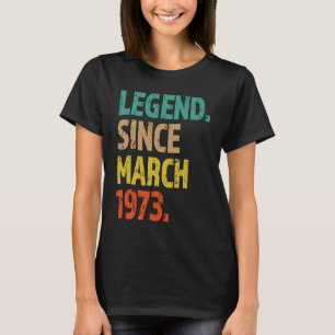 Camiseta 50ª Lenda De Aniversário Desde Março De 1973 50 An