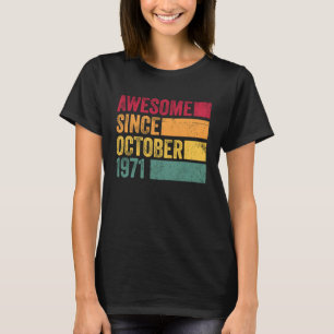 Camiseta 50º aniversário 50 anos Vintage outubro de 1971