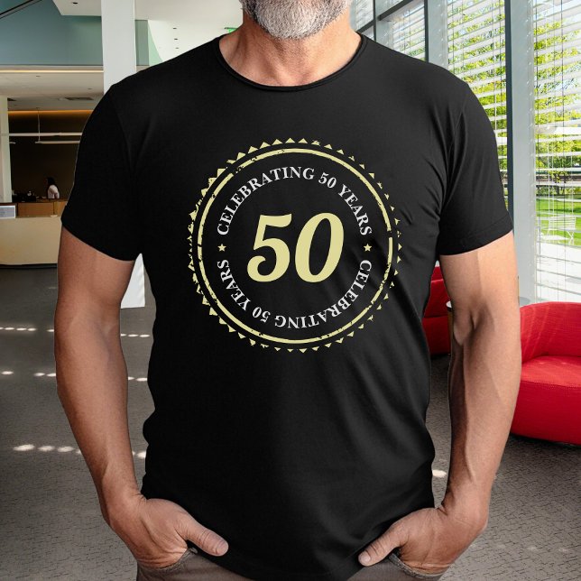 Camiseta 50º Aniversário Celebrando Carimbo 50 Anos (50th Birthday Celebrating 50 Years Stamp T-Shirt
)