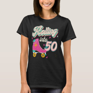 Camiseta 50º Aniversário Cilindro Skates Enrolando Em 50 An