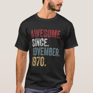 Camiseta 50º Aniversário Desde Novembro De 1970 50 Anos G
