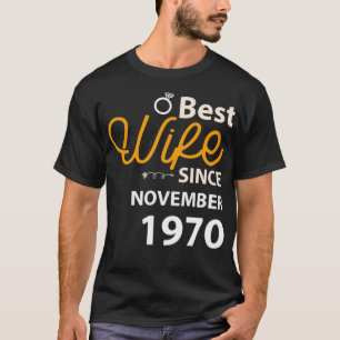 Camiseta 50º Aniversário do Casamento, melhor esposa desde