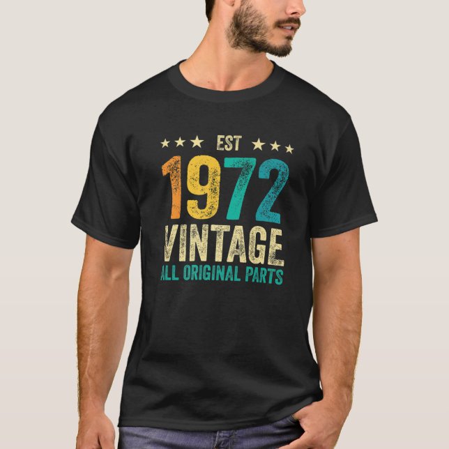 Camiseta 50º Aniversário do Estilo Clássico Retroativo Cami (Frente)