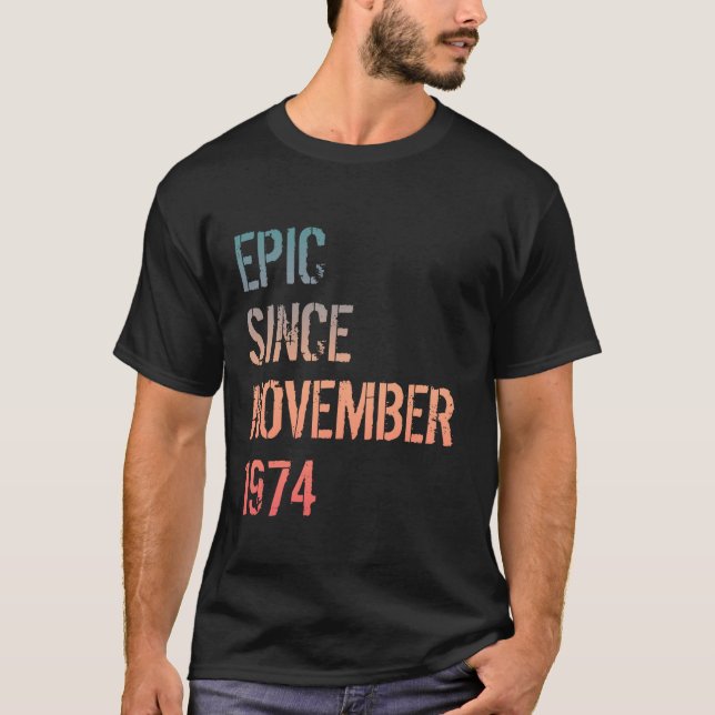 Camiseta 50º aniversário do Nascer Epic Men Women Novembro  (Frente)