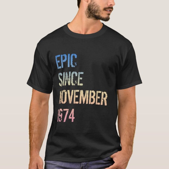 Camiseta 50º aniversário do Nascer Epic Men Women Novembro  (Frente)