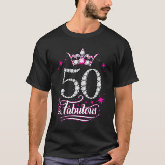Camiseta 50º Aniversário E 50 Fabulosas Mulheres