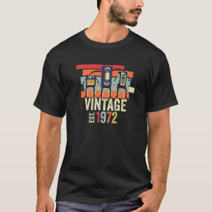 Camiseta 50º Aniversário Engraçado Vintage Music Tech 1972