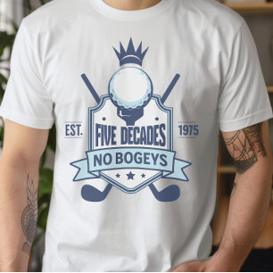Camiseta 50º Aniversário Golf Pensou que Não Havia Bogys