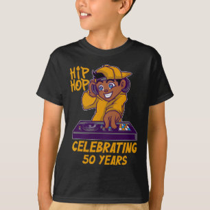 Camiseta 50º Aniversário História Negra Dj Dança Rapper Hip