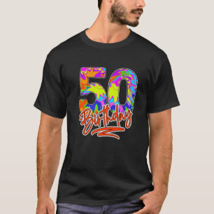 Camiseta 50º aniversário Homens de 50 anos Festa de Corante