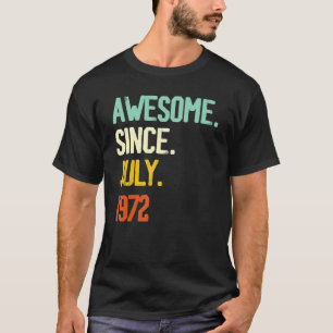 Camiseta 50º Aniversário Impressionante Desde Julho De 1972