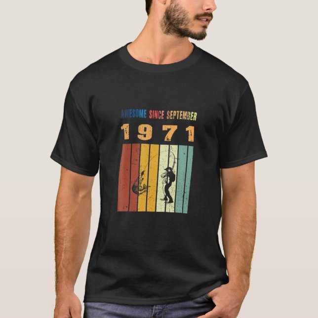 Camiseta 50º aniversário - Incrível Desde setembro de 1971  (Frente)