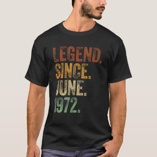 Camiseta 50º Aniversário, Nascer De Junho, 50 Anos De Leg