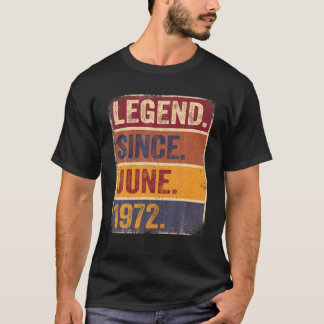 Camiseta 50º Aniversário, Nascer De Junho, 50 Anos De Legen