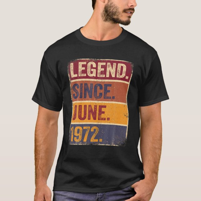 Camiseta 50º Aniversário, Nascer De Junho, 50 Anos De Legen (Frente)