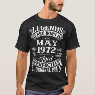 Camiseta 50º Aniversário Nascer De Legendas De Presente Em